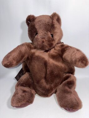 Original VTG Mango Teddy Bear Co Backpack Bag Plush Rare Chocolate Brown